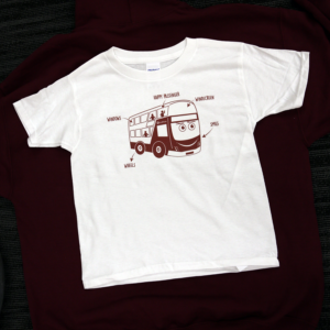 Toddler t-shirt with happy bus