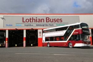 Lothian Bus Depot with Lothian City Bus