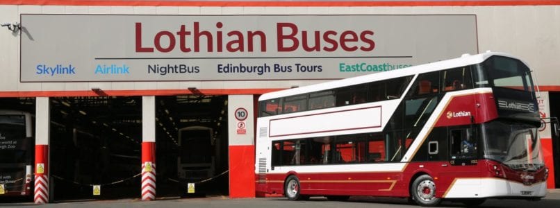 Lothian Bus Depot with Lothian City Bus