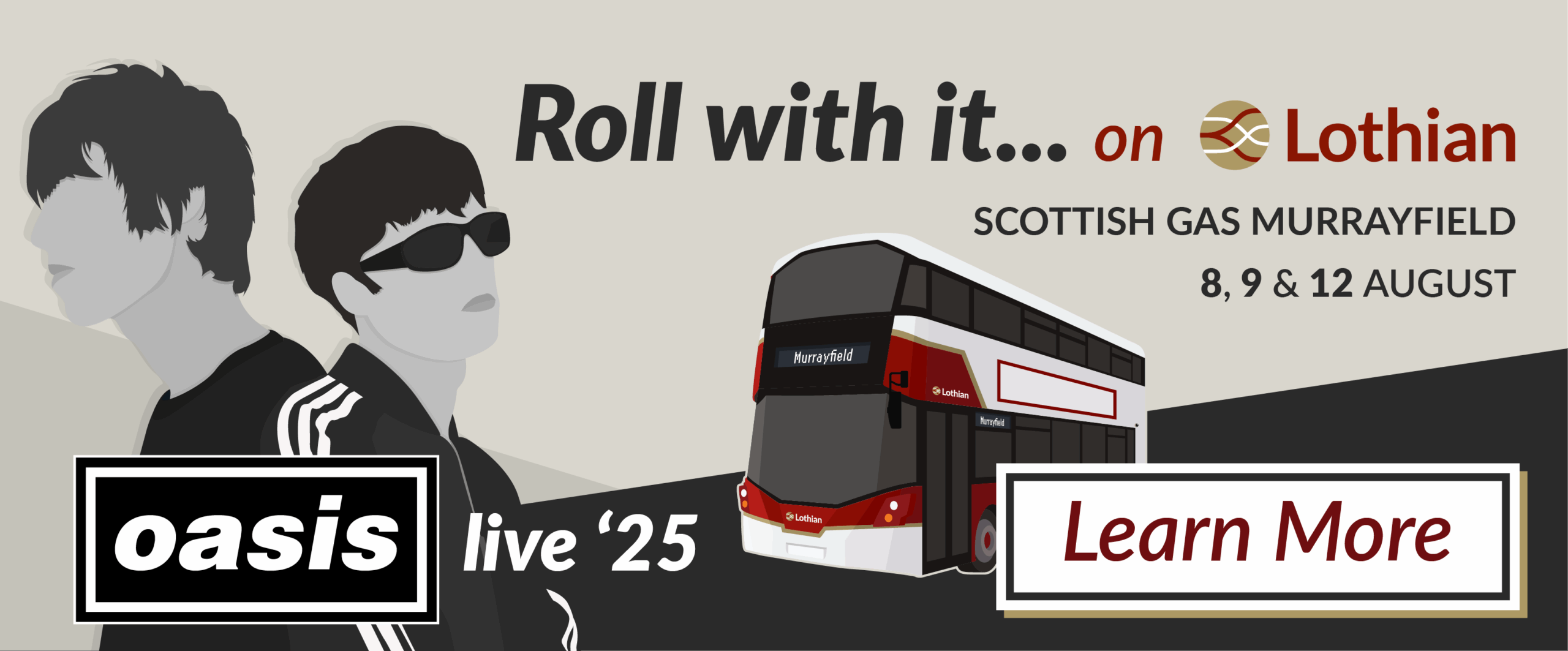 Roll with it on Lothian. Scottish Gas Murrayfield 8,9 and 12 August. Oasis live 2025.