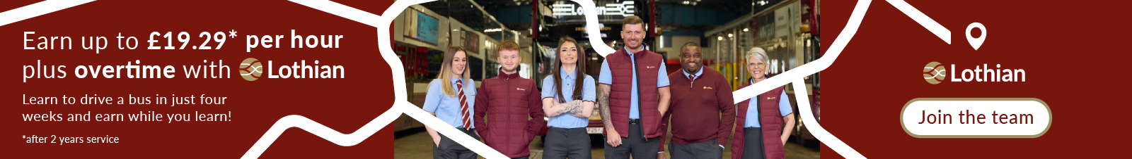 Desktop Banner for Promoting Bus Driver Recruitment