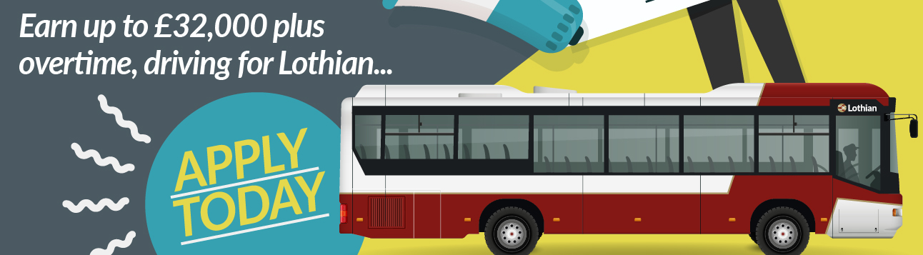 Earn up to £32,00 plus overtime, driving for Lothian - Learn more