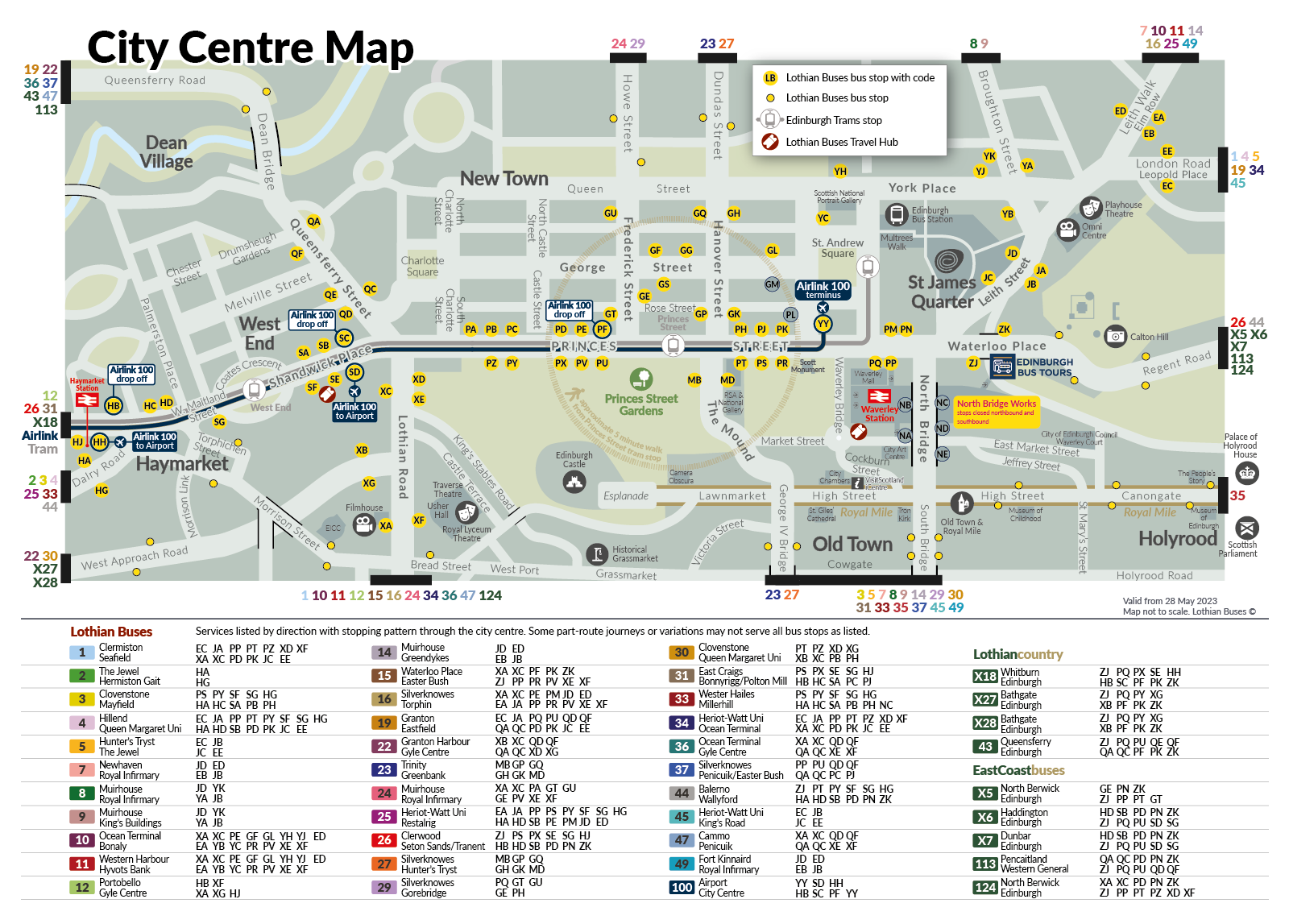 City Centre Route Map