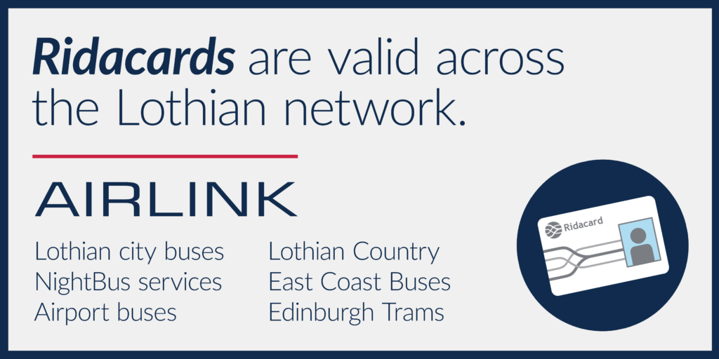 Ridacards are valid across the Lothian Network
