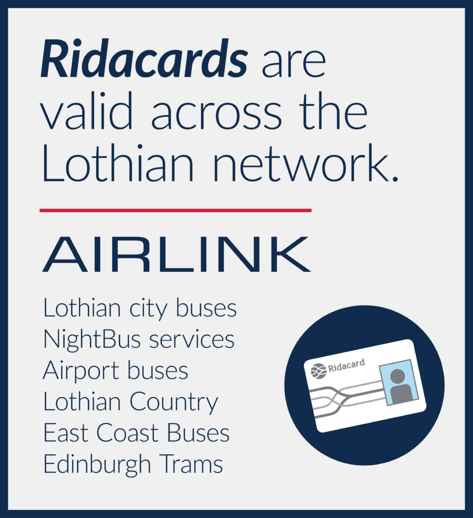 Ridacards are valid across the Lothian Network