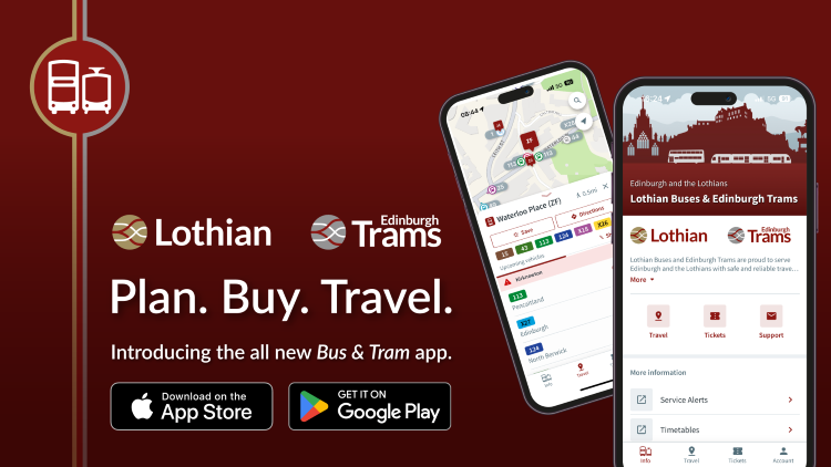 Lothian buses and Edinburgh trams introduce new travel app