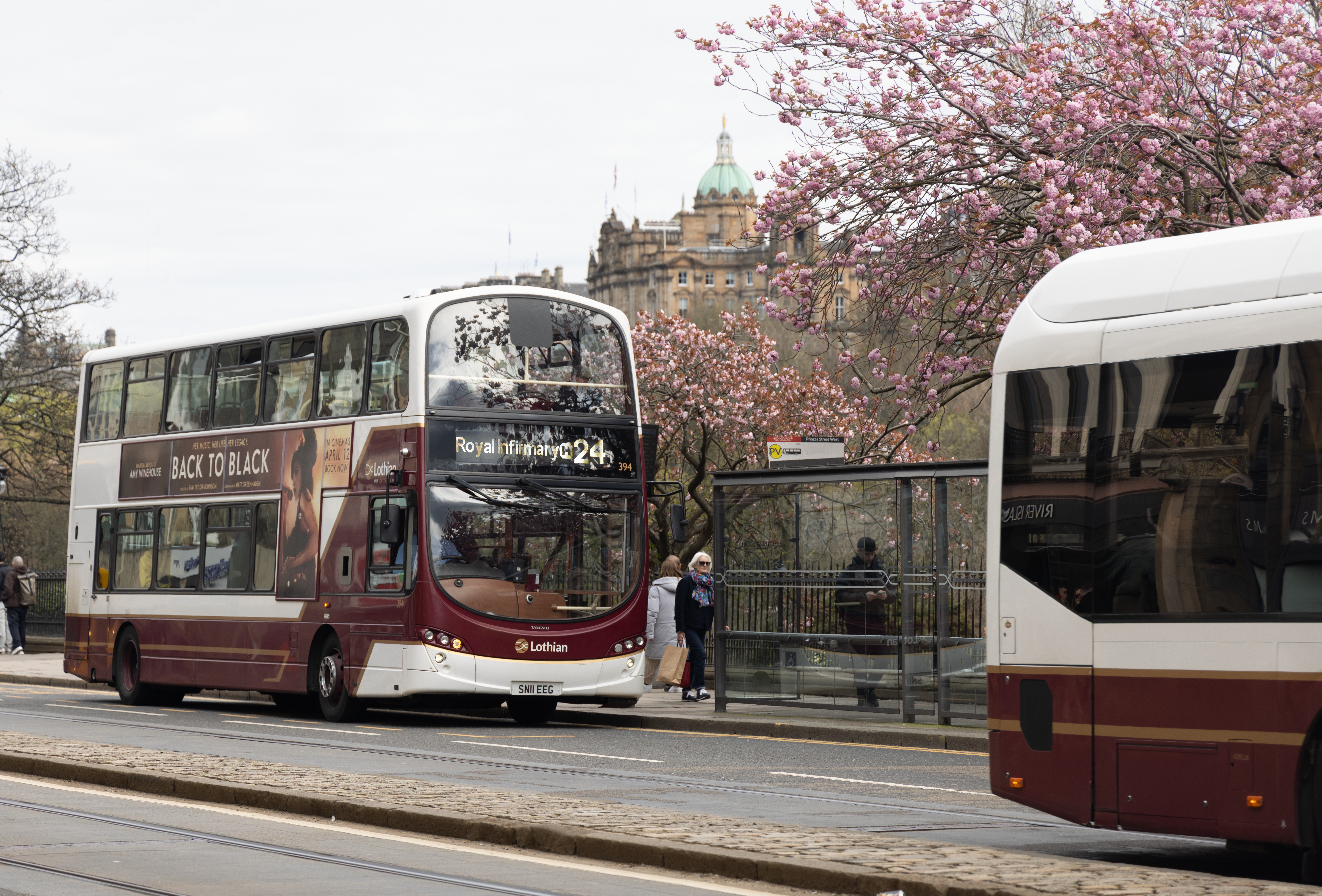 A Service 24 bus on Princes Street.