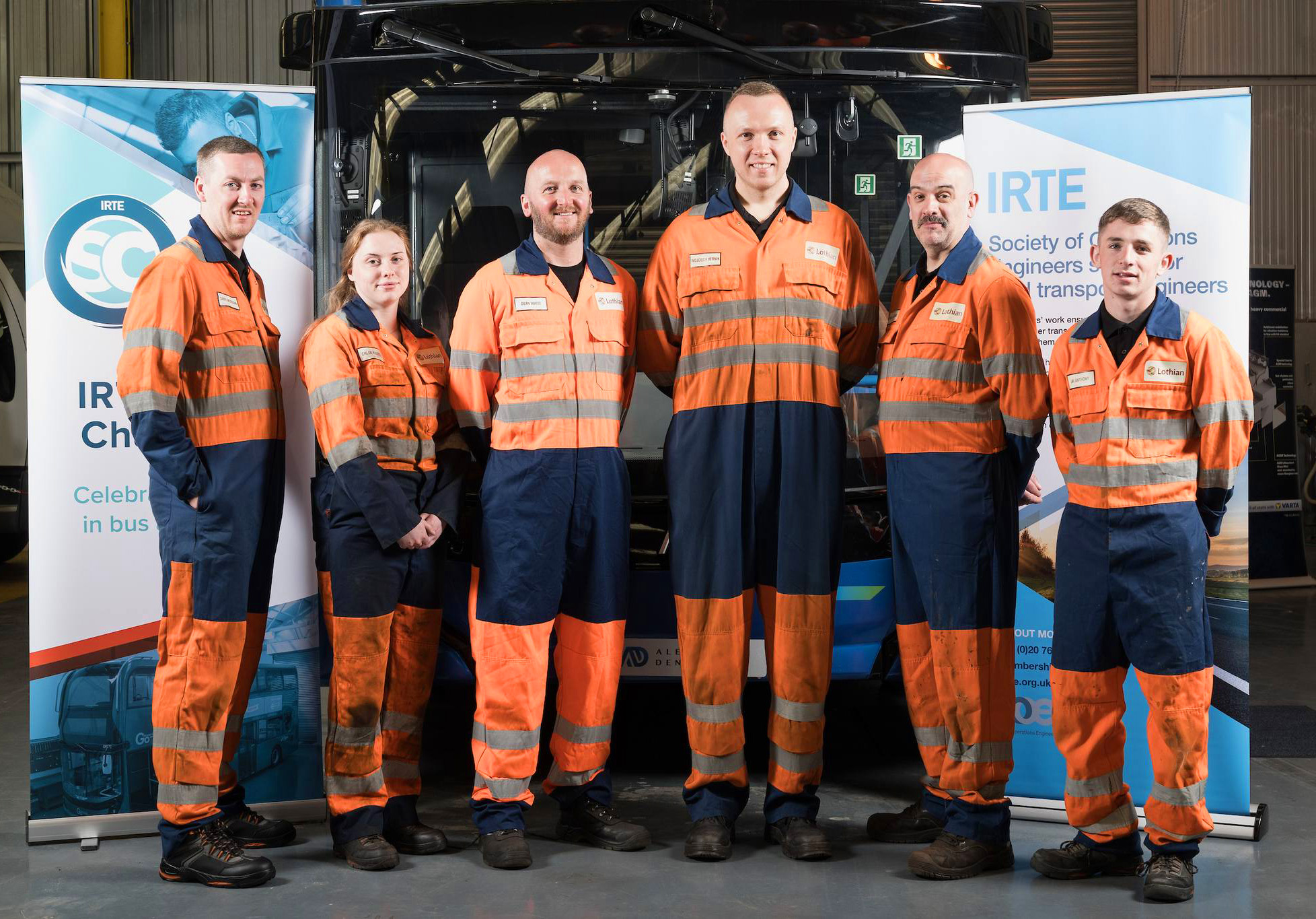 All of the Lothian Engineers who took part in the IRTE Skills Challenge