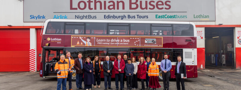 Representatives from Lothian and the Committee for Economy and Fair Work at Lothian's Head Office.